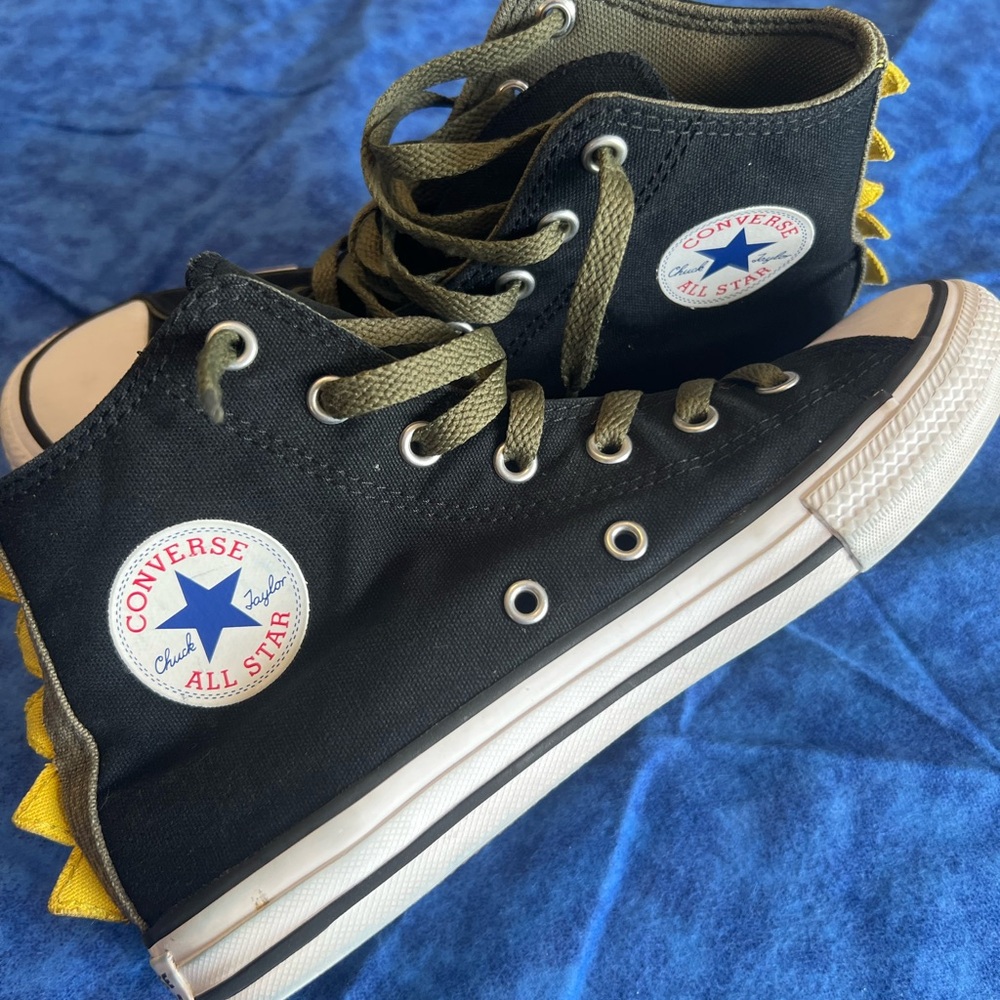 Converse Dinoverse Chuck Taylors Black and White Kids Sneakers